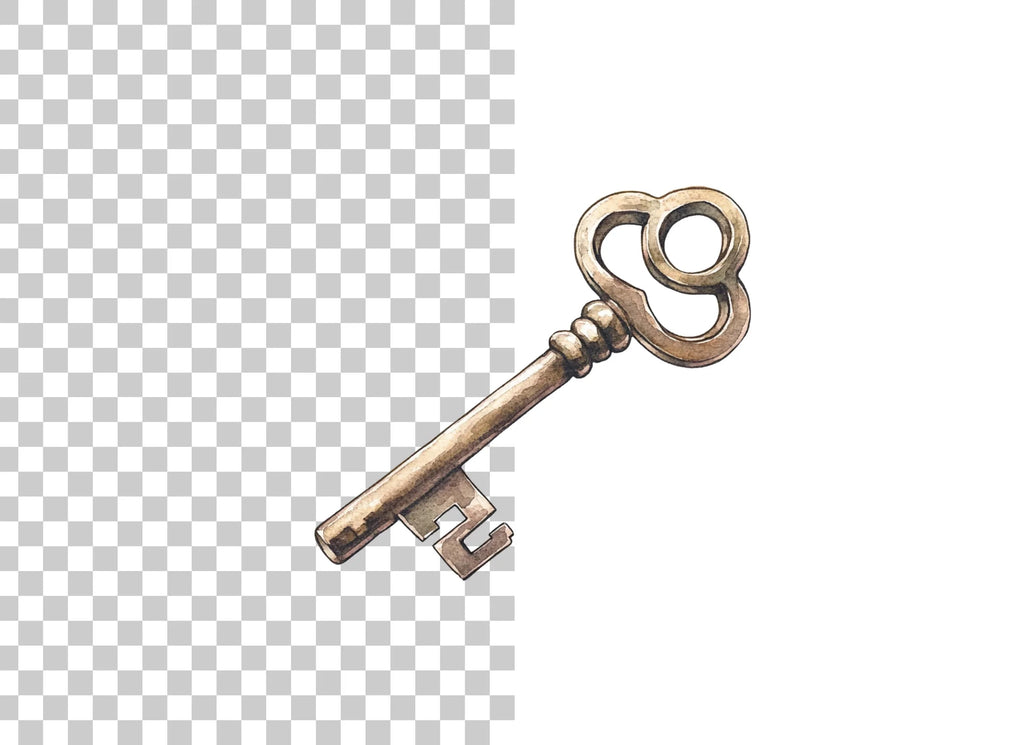 Vintage Skeleton Key Clipart Bundle