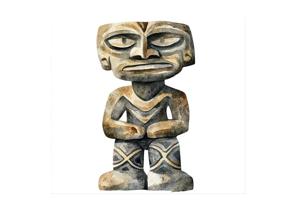Ancient Tribal Stone Statues Clipart Bundle