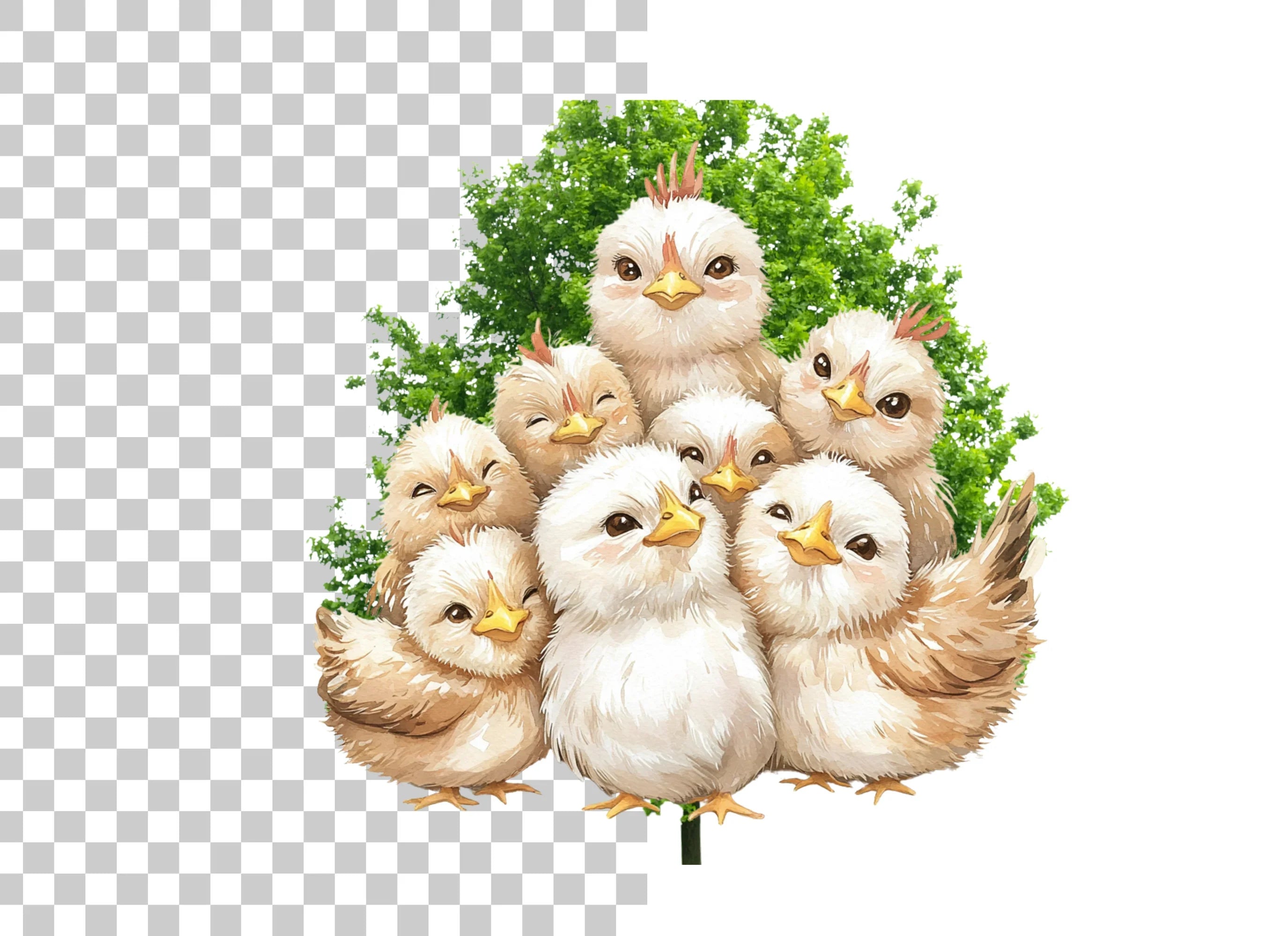 Adorable Baby Chicks Clipart Bundle