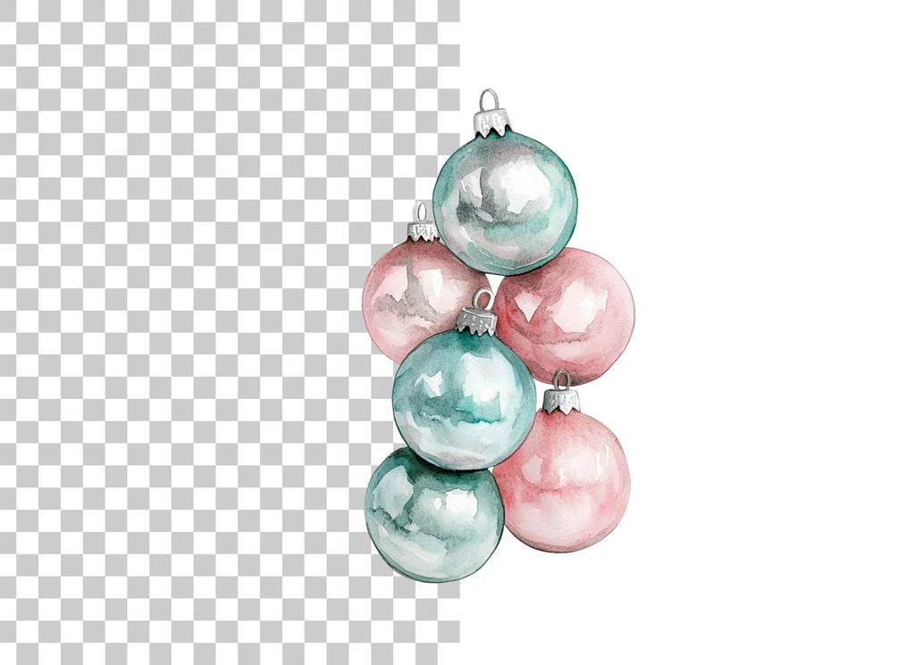Christmas Ornament Stacks Clipart Bundle