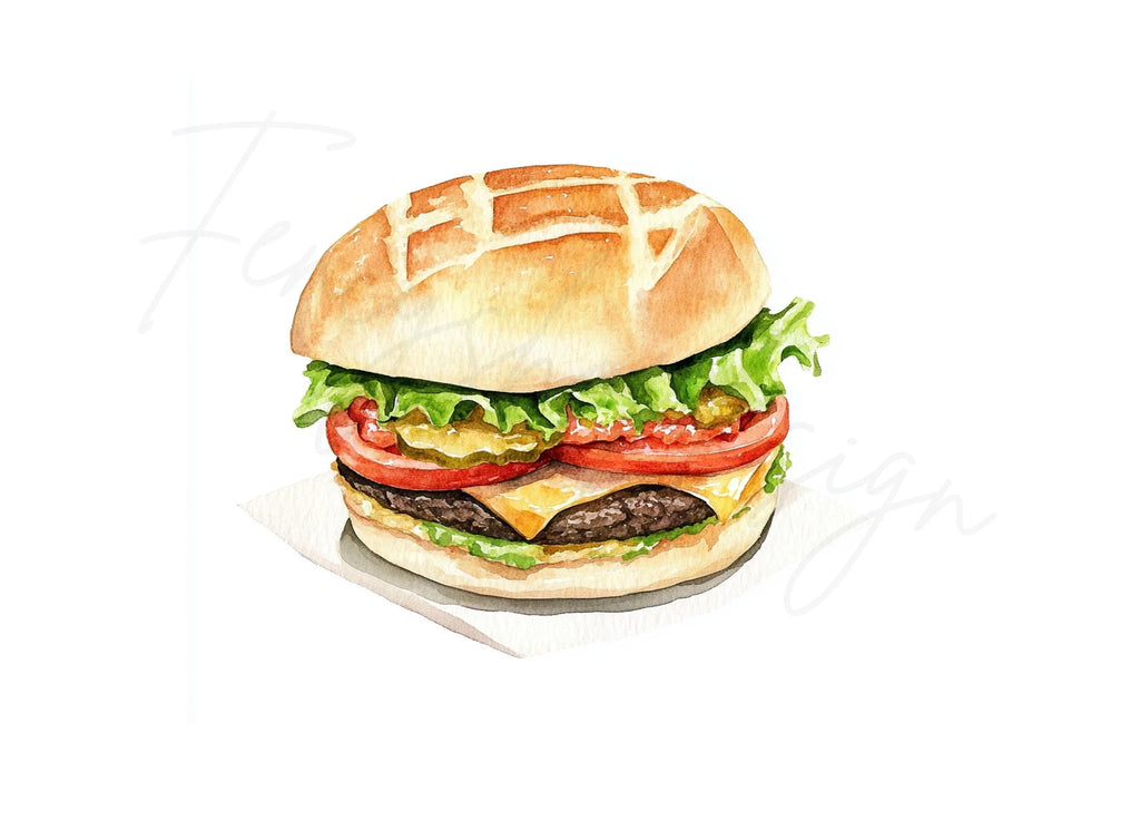 Two Burgers Clipart Bundle