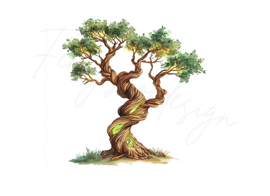 Enchanted Forest Tree Clipart Bundle