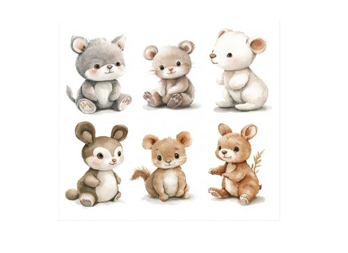 Adorable Forest Animal Clipart Bundle