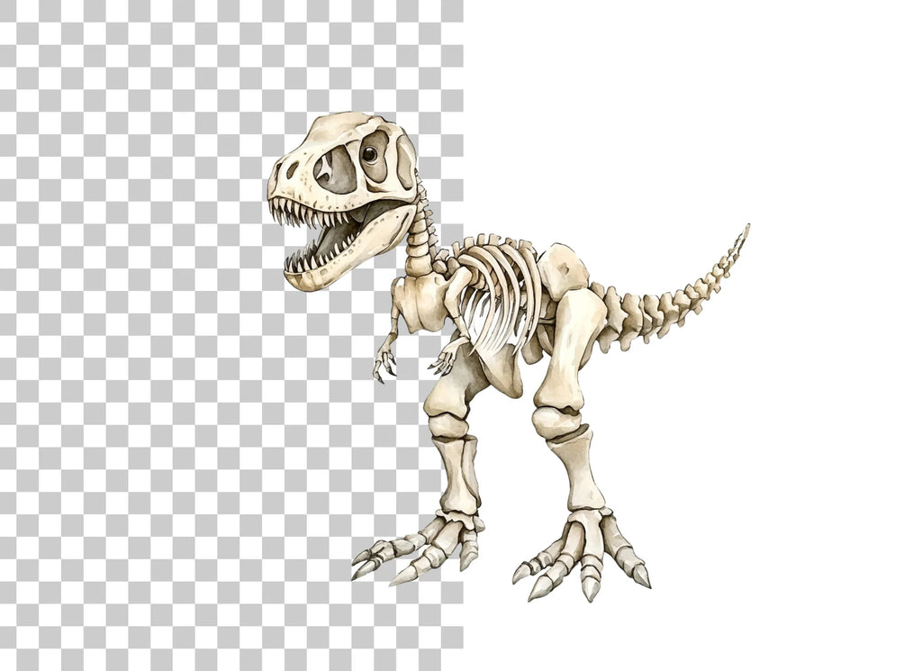Rex Dinosaur Skeleton Clipart Bundle