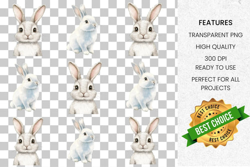 Adorable Bunny Clipart Bundle