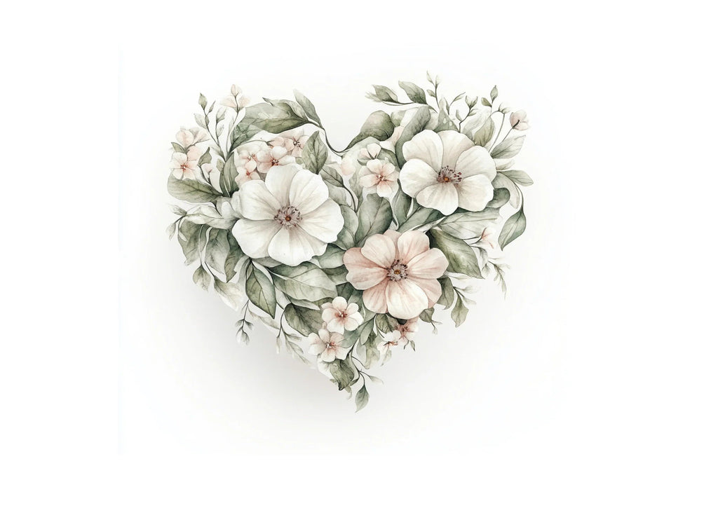 Floral Heart Clipart Bundle
