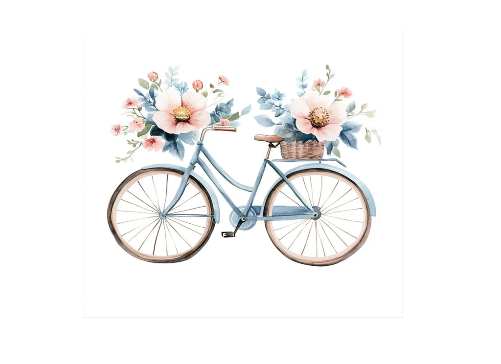 Bicycle with Flowers Clipart Bundle