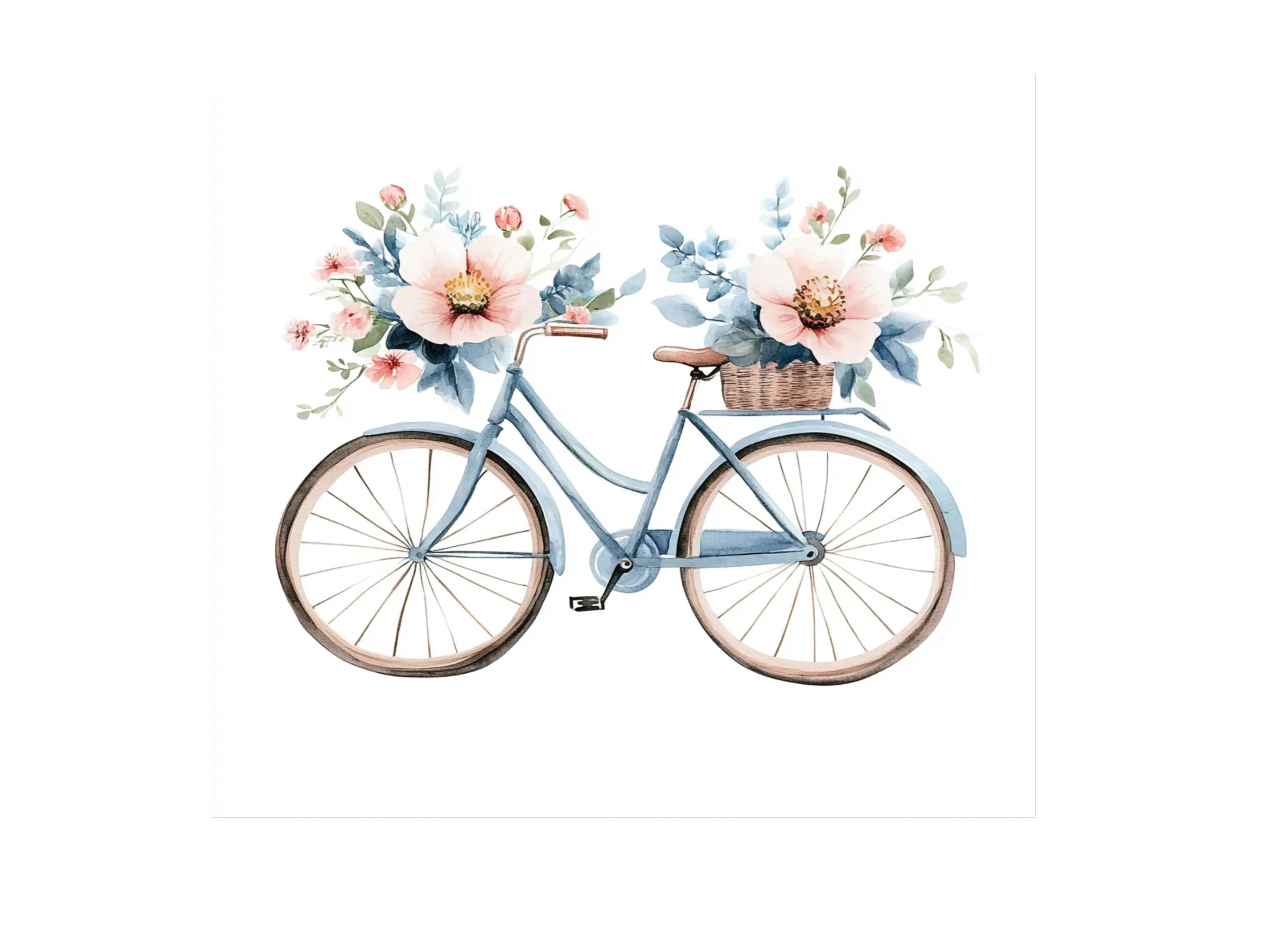 Bicycle with Flowers Clipart Bundle