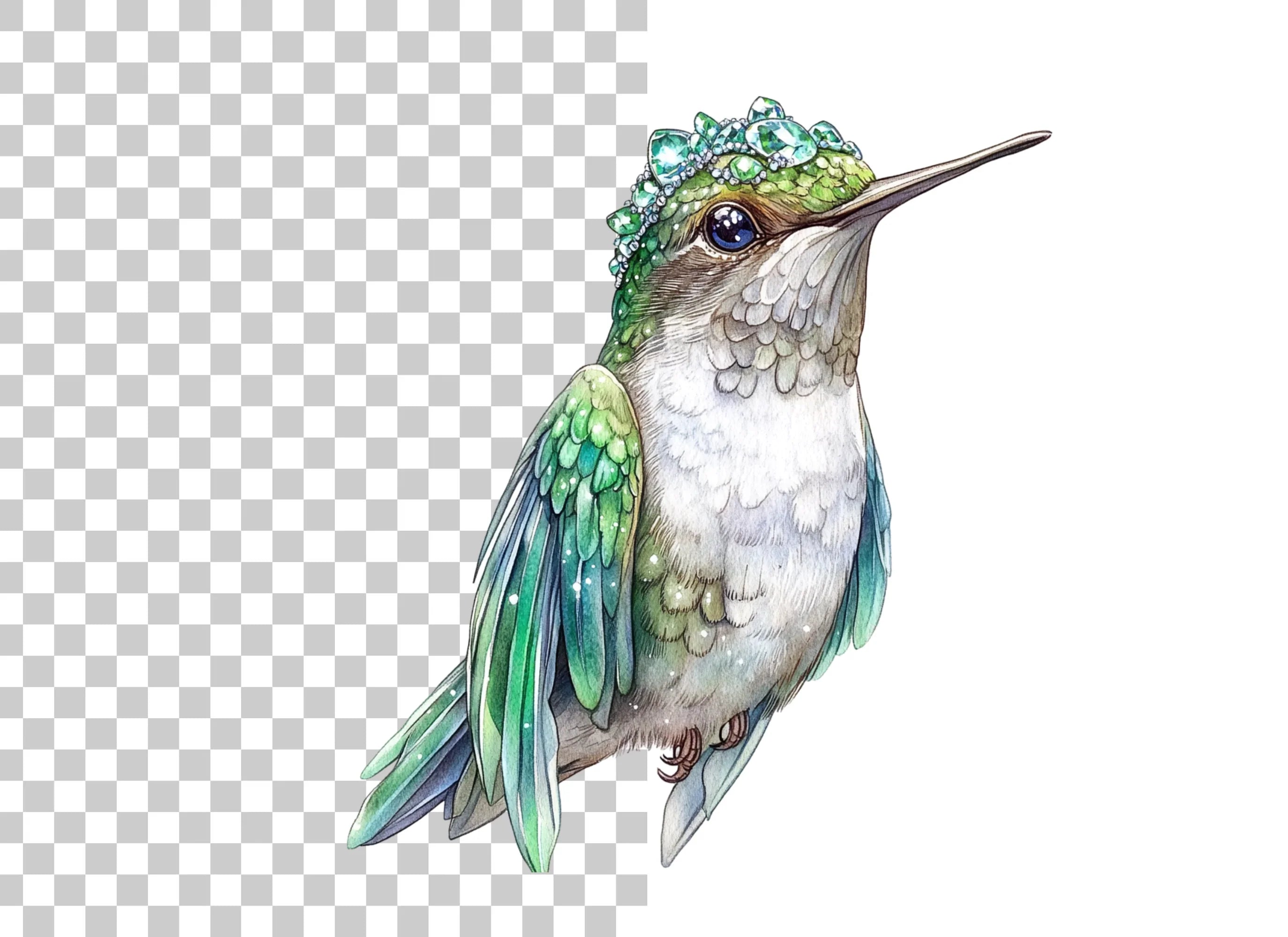 Jeweled Hummingbird Clipart Bundle