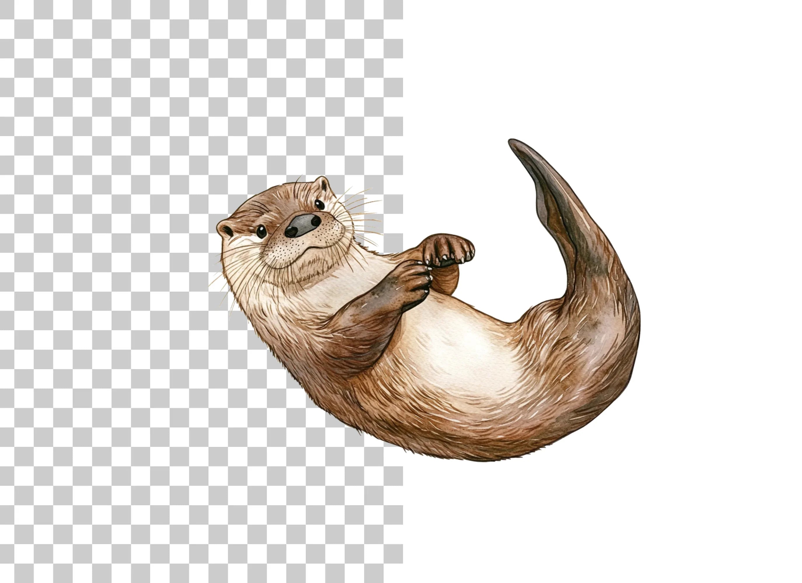 Cute Otter Duo Clipart Bundle