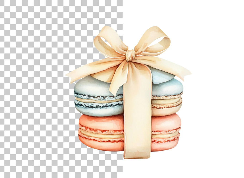 Stacked Macaron Gift Clipart Bundle