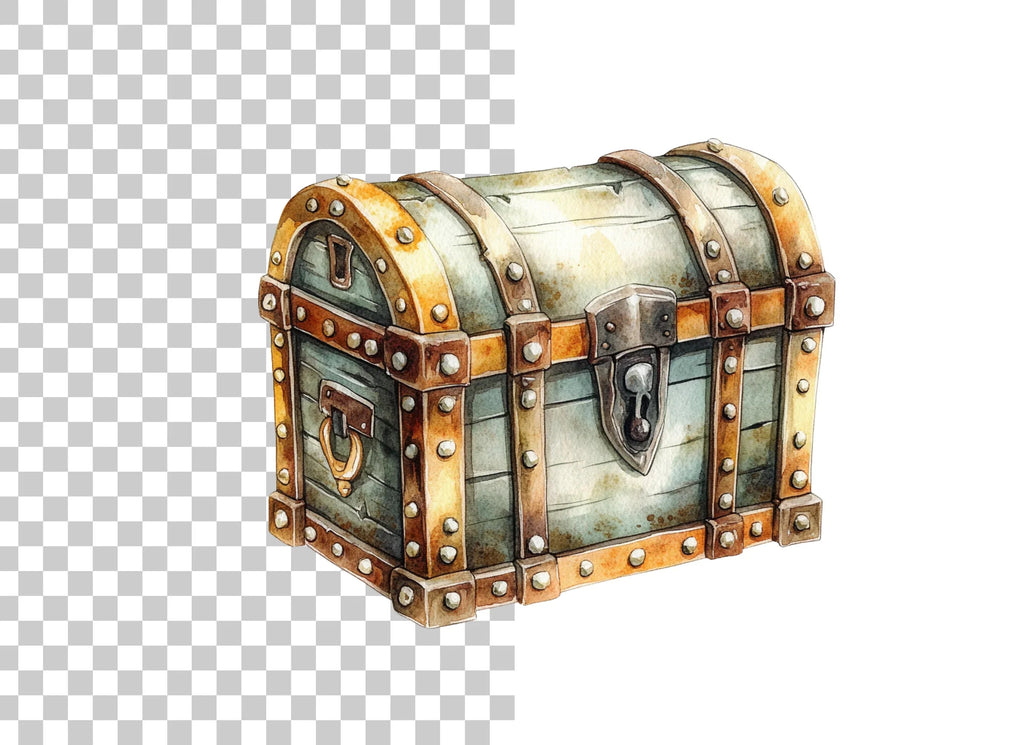 Vintage Treasure Chest Clipart Bundle
