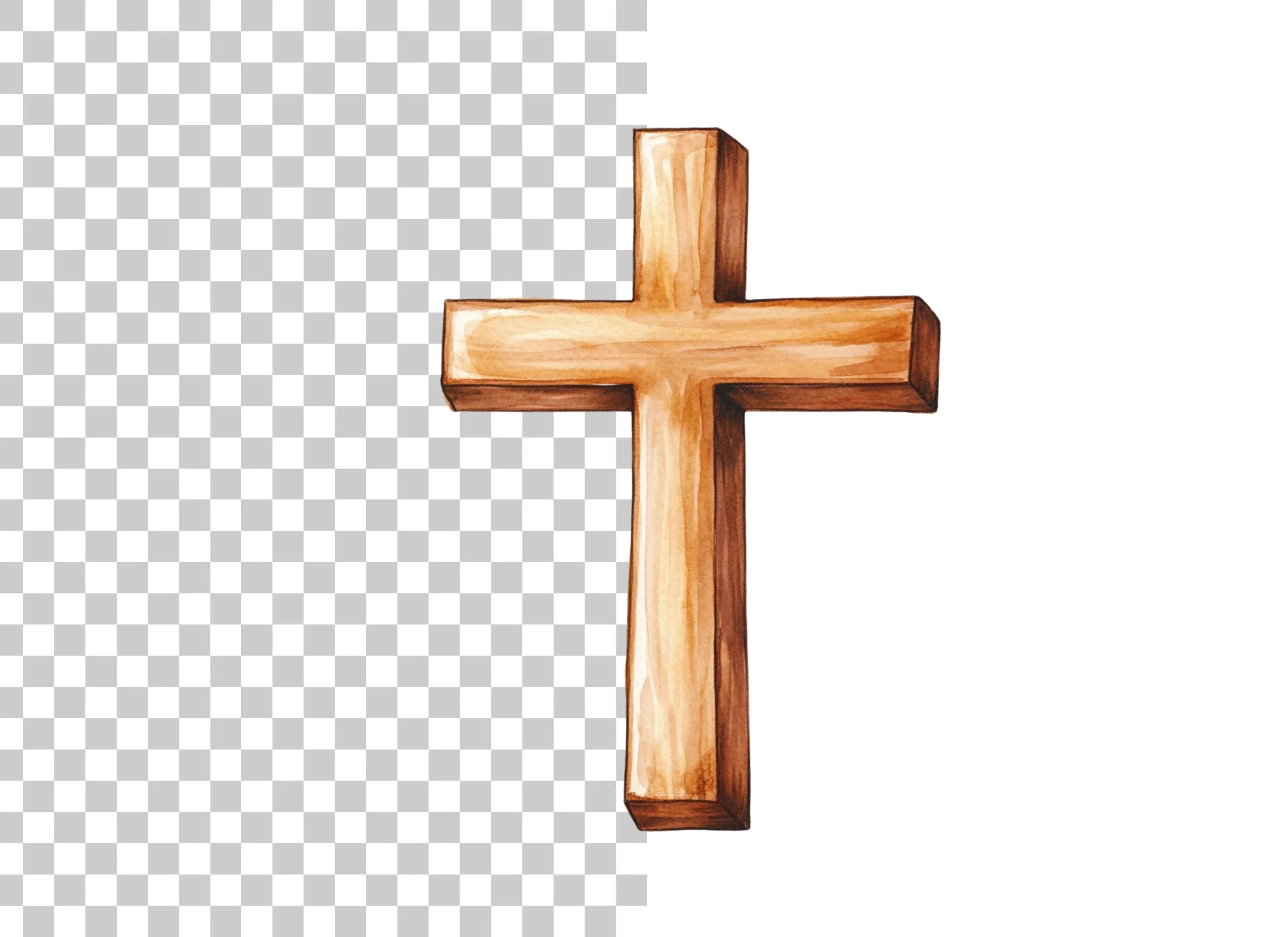 Wooden Crosses Clipart Bundle