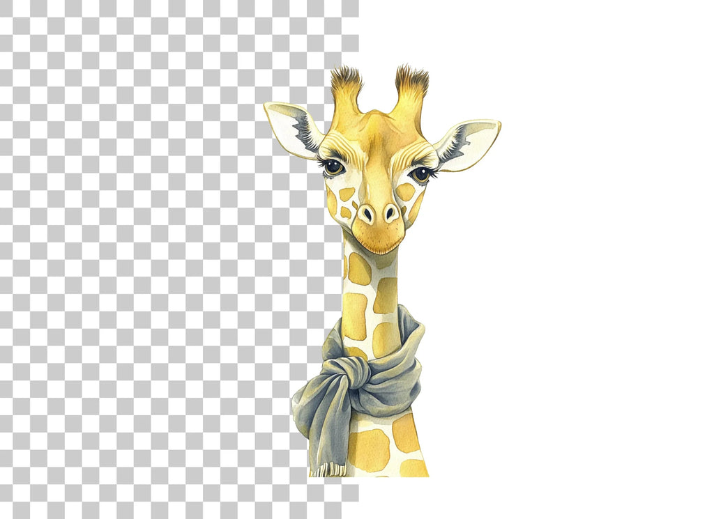 Chic Giraffe with Scarf Clipart Bundle