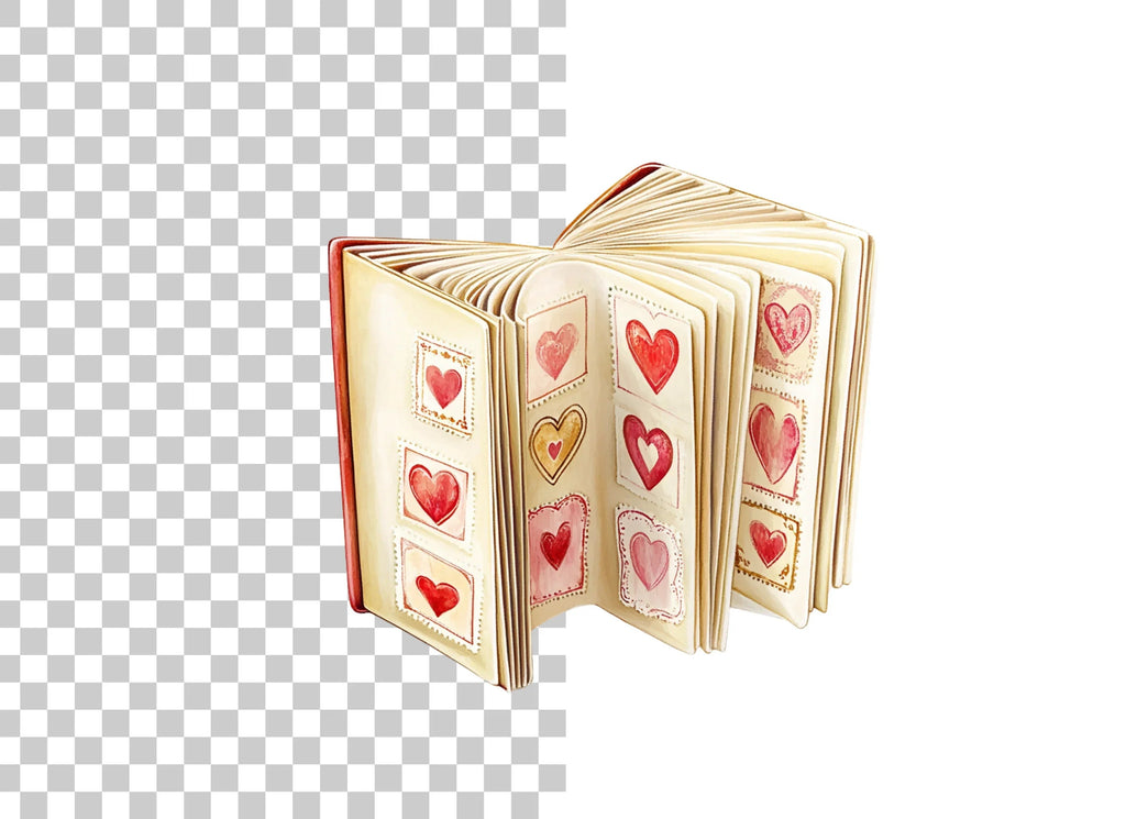 Valentine's Day Heart Stamp Clipart Bundle