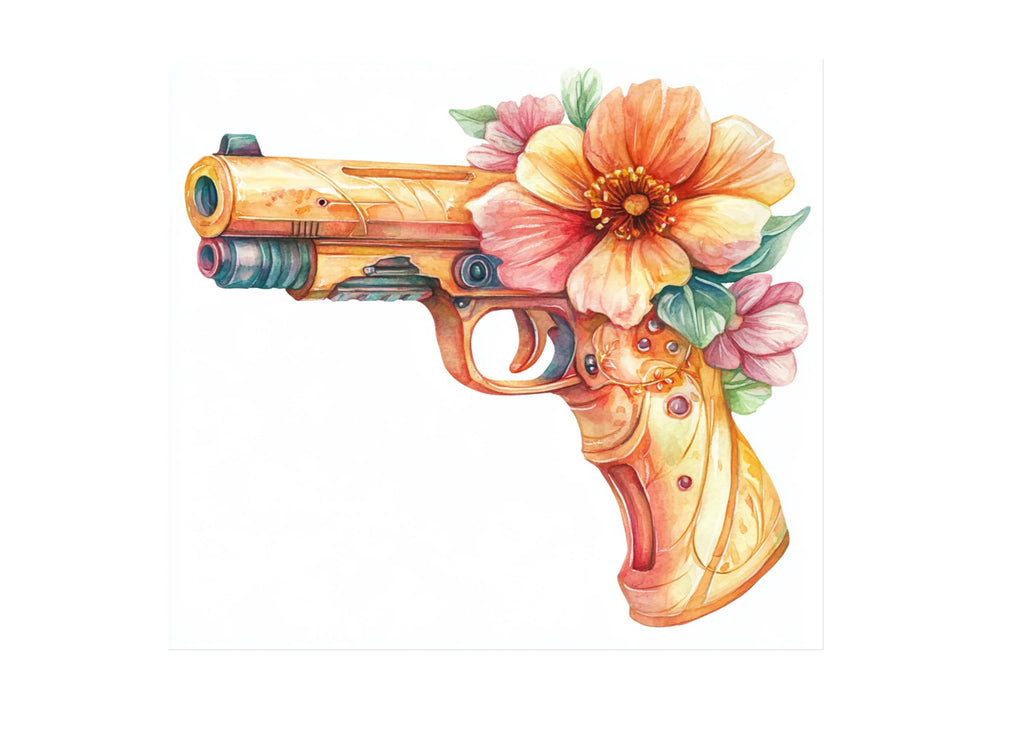 Floral Guns Clipart Bundle