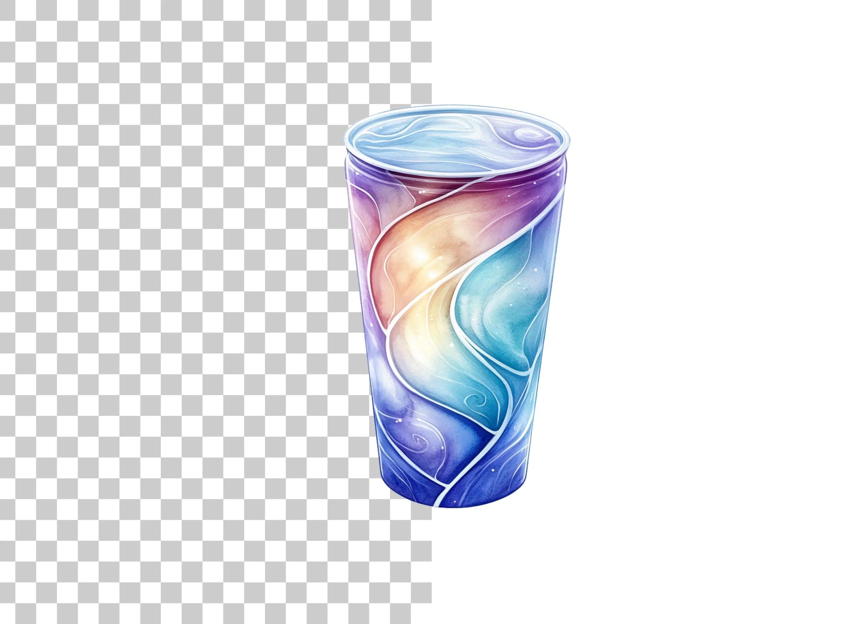 Swirl Glass Clipart Bundle