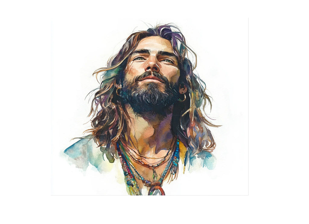 Hippie Men Portraits Clipart Bundle