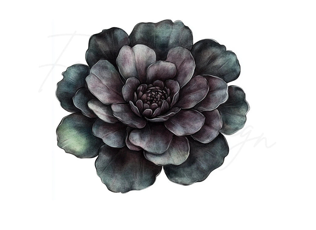 Dark Floral Clipart Bundle