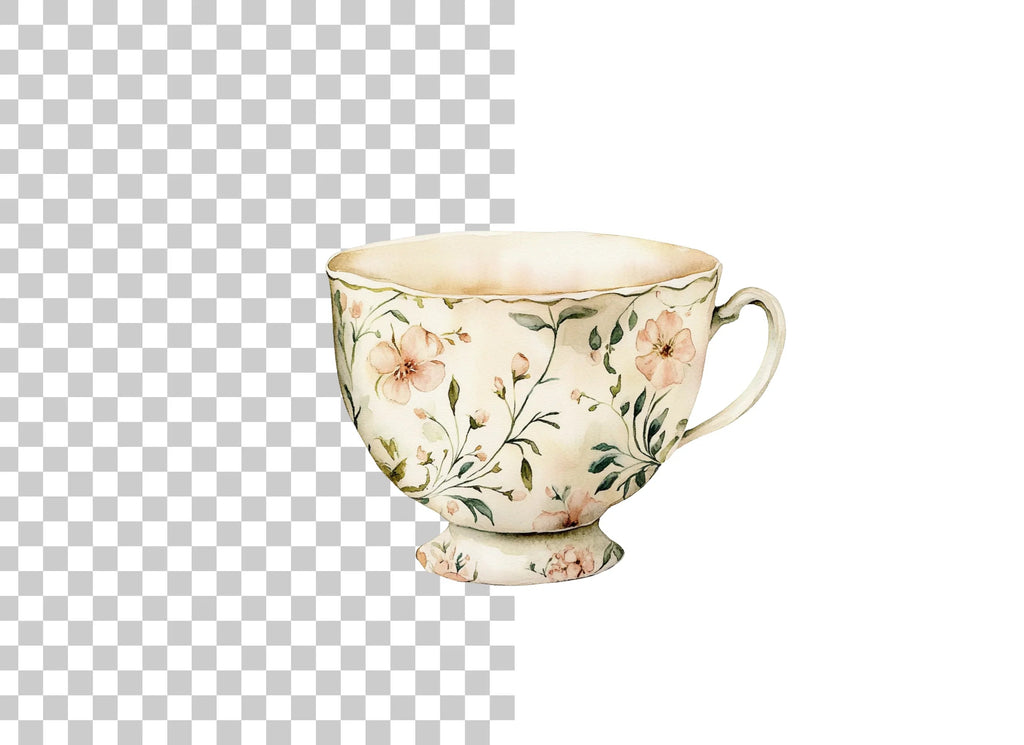 Delicate Teacups Clipart Bundle
