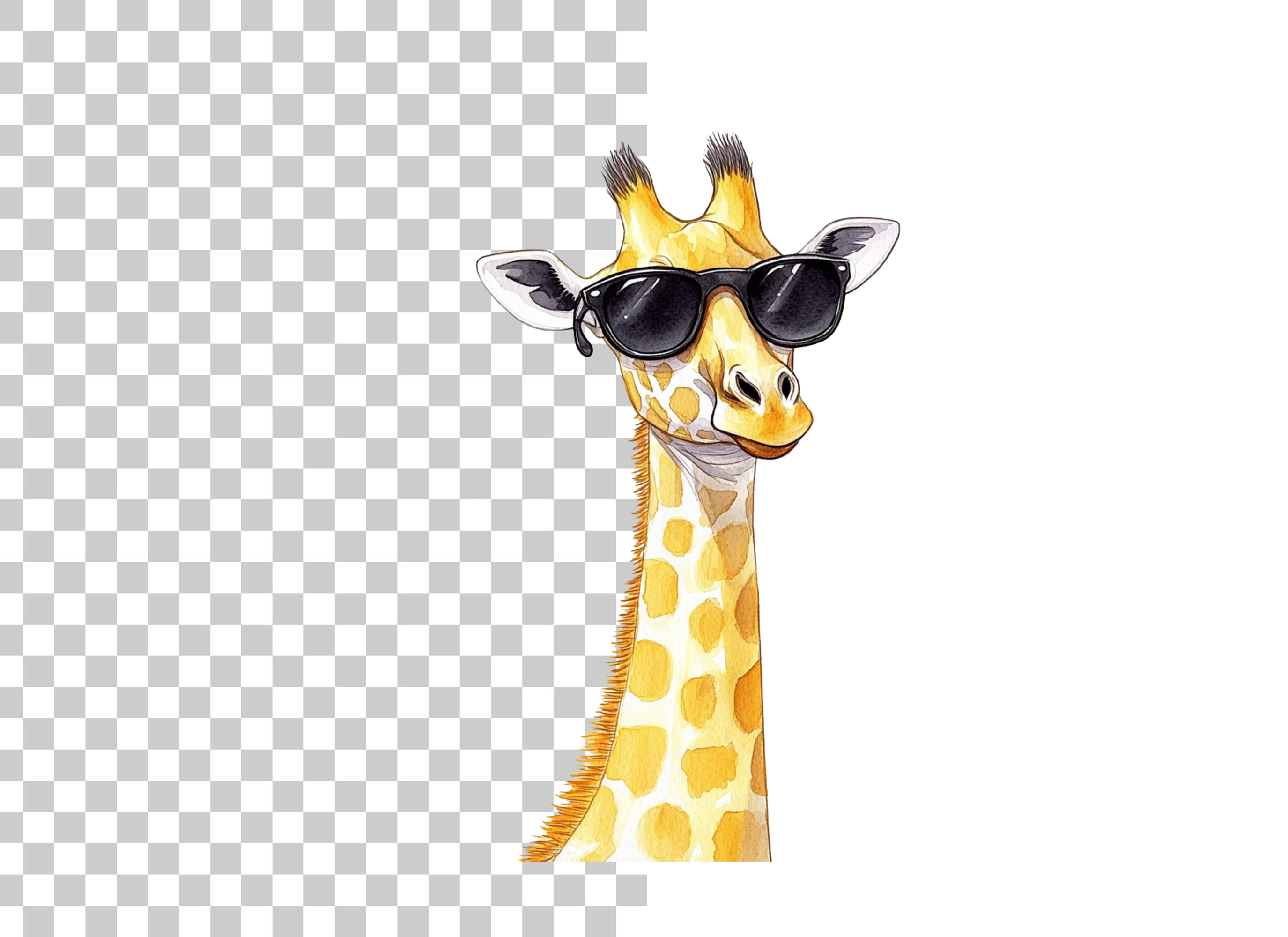 Cool Giraffe With Sunglasses Clipart Bundle