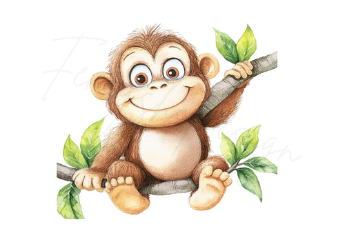 Adorable Monkey Clipart Bundle