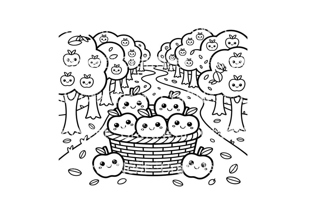 Apple Orchard Harvest Coloring Books