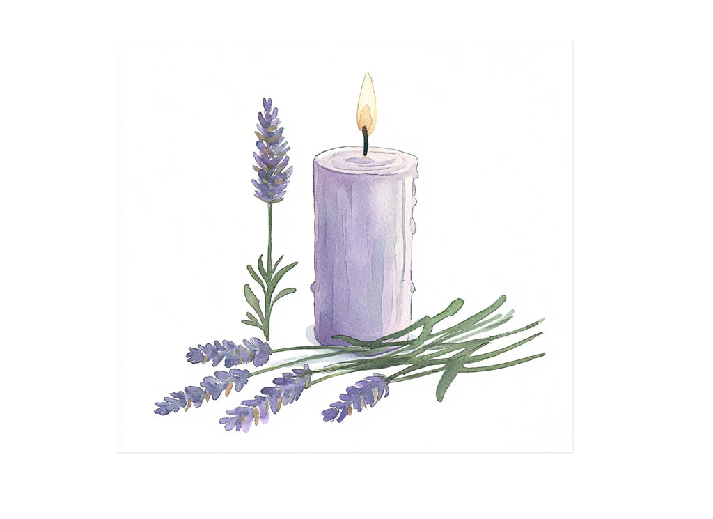 Lavender Candle Clipart Bundle