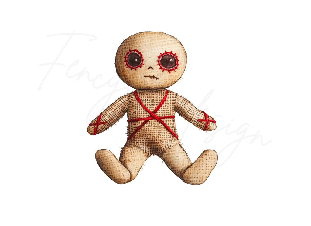 Cute Voodoo Doll Clipart Bundle