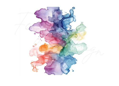 Abstract Ink Flow Clipart Bundle