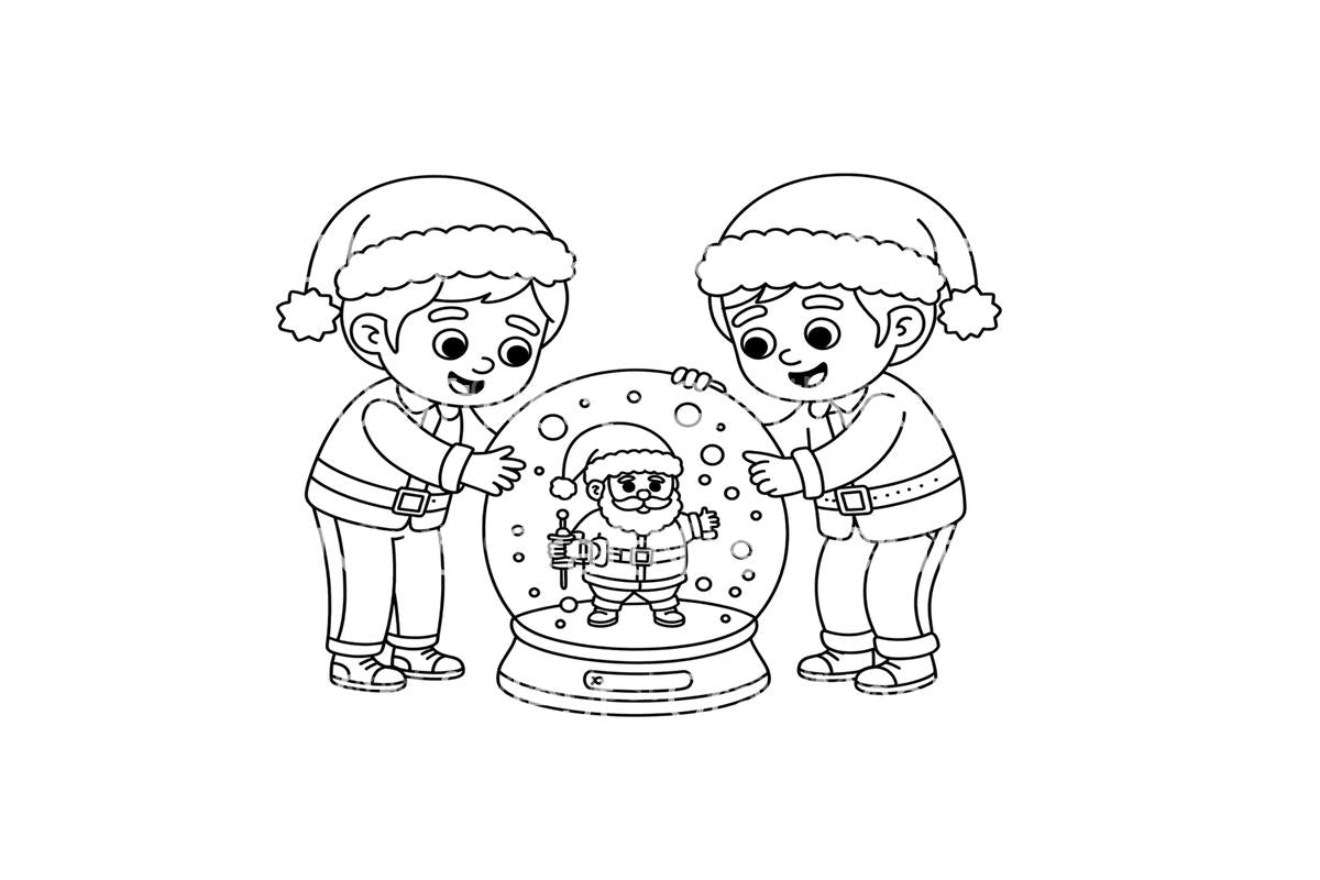 Christmas Snow GlobeFun Coloring Books