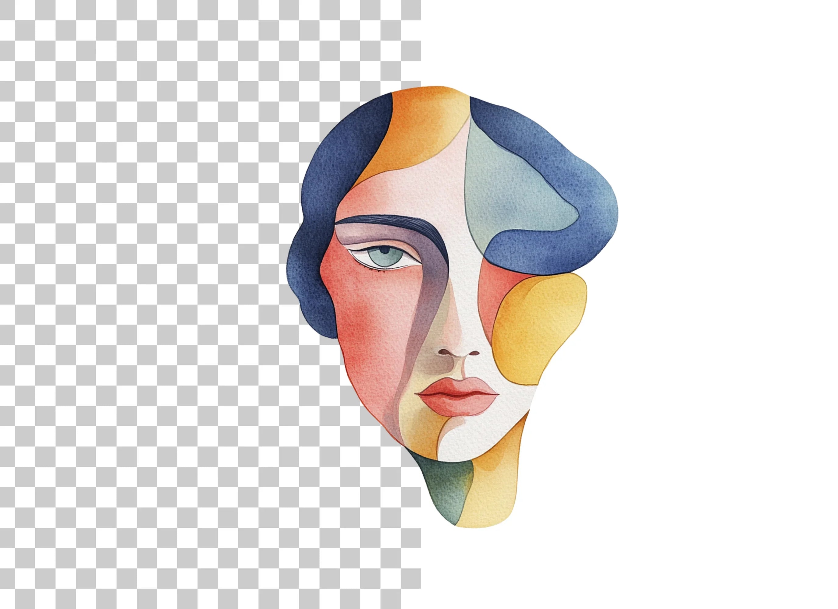 Abstract Faces Clipart Bundle