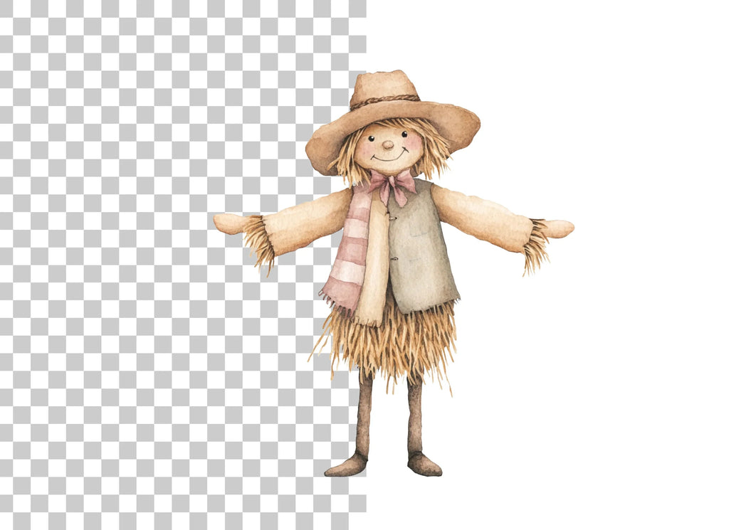 Cute Scarecrow Clipart Bundle