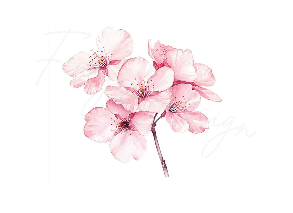 Cherry Blossom Clipart Bundle
