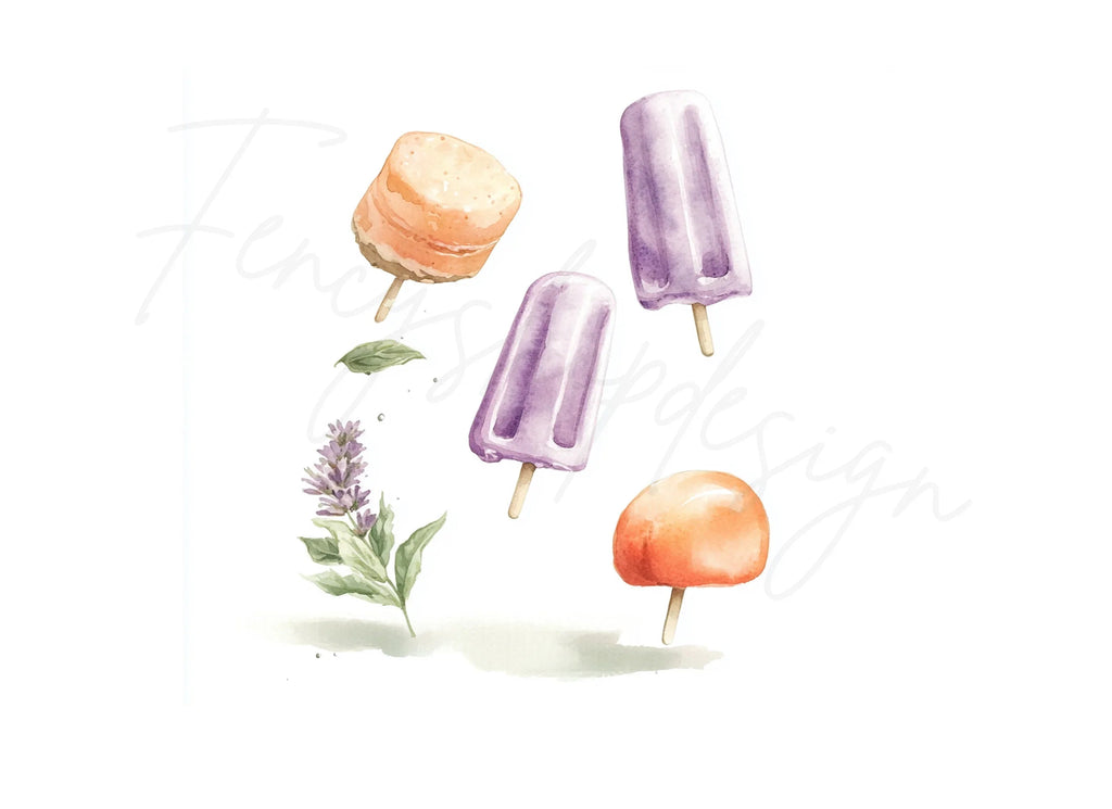 Ice Cream Popsicle Clipart Bundle