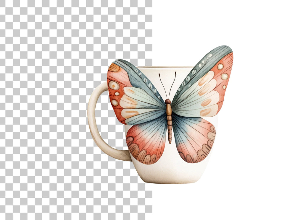 Pastel Butterfly Clipart Bundle