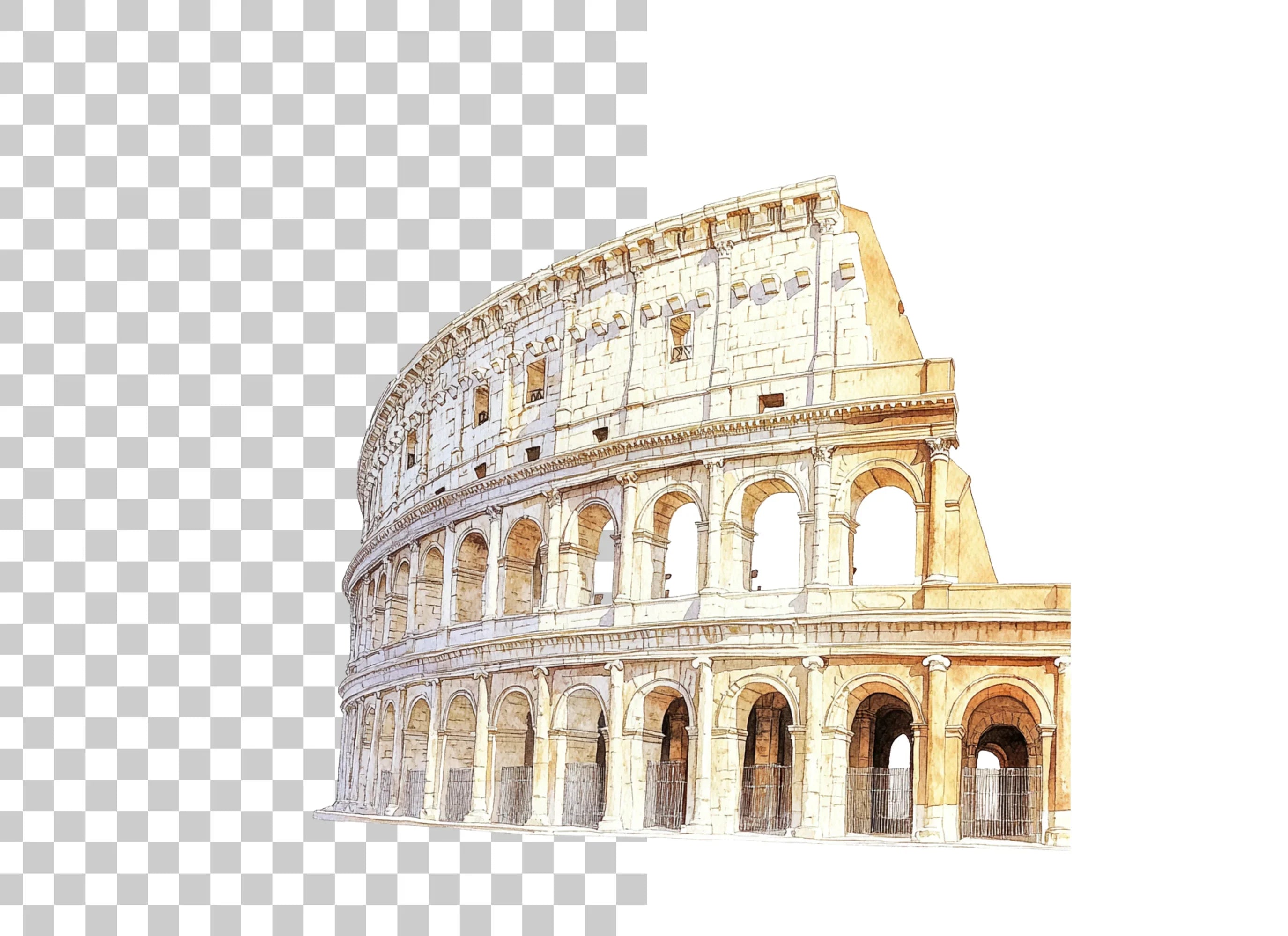 Ancient Roman Colosseum Clipart Bundle