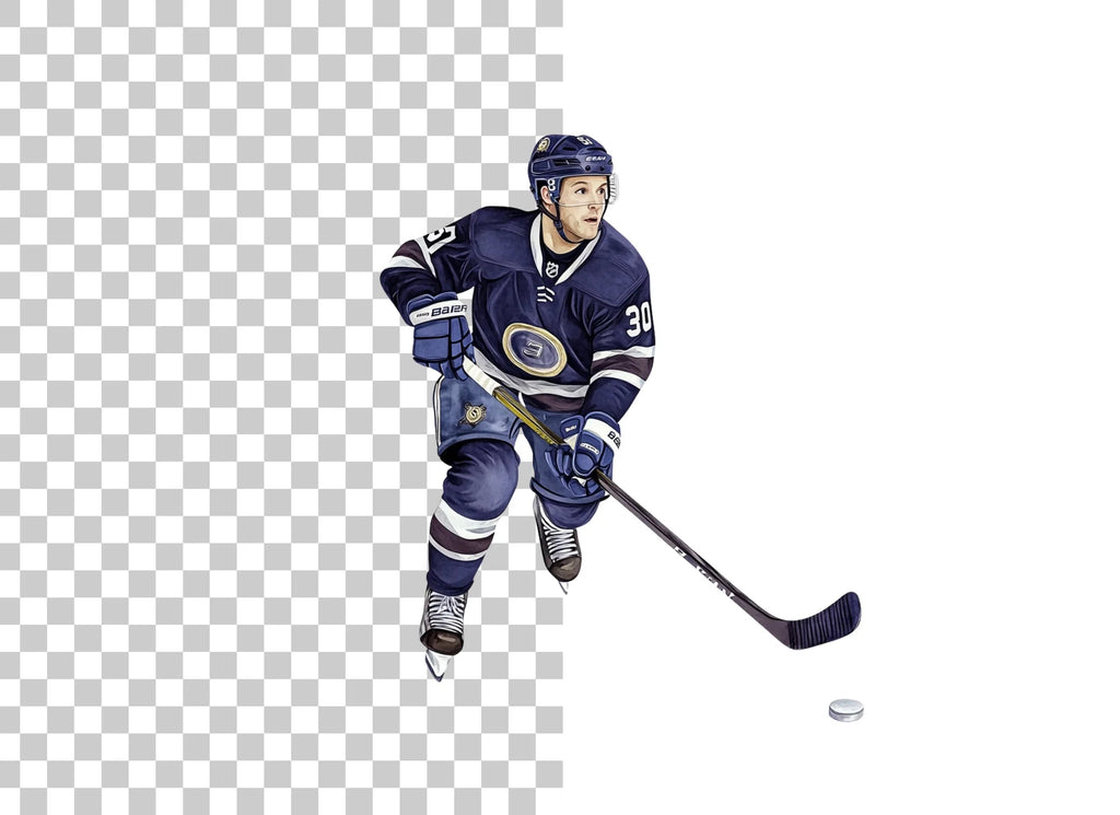 Ice Hockey Action Figures Clipart Bundle