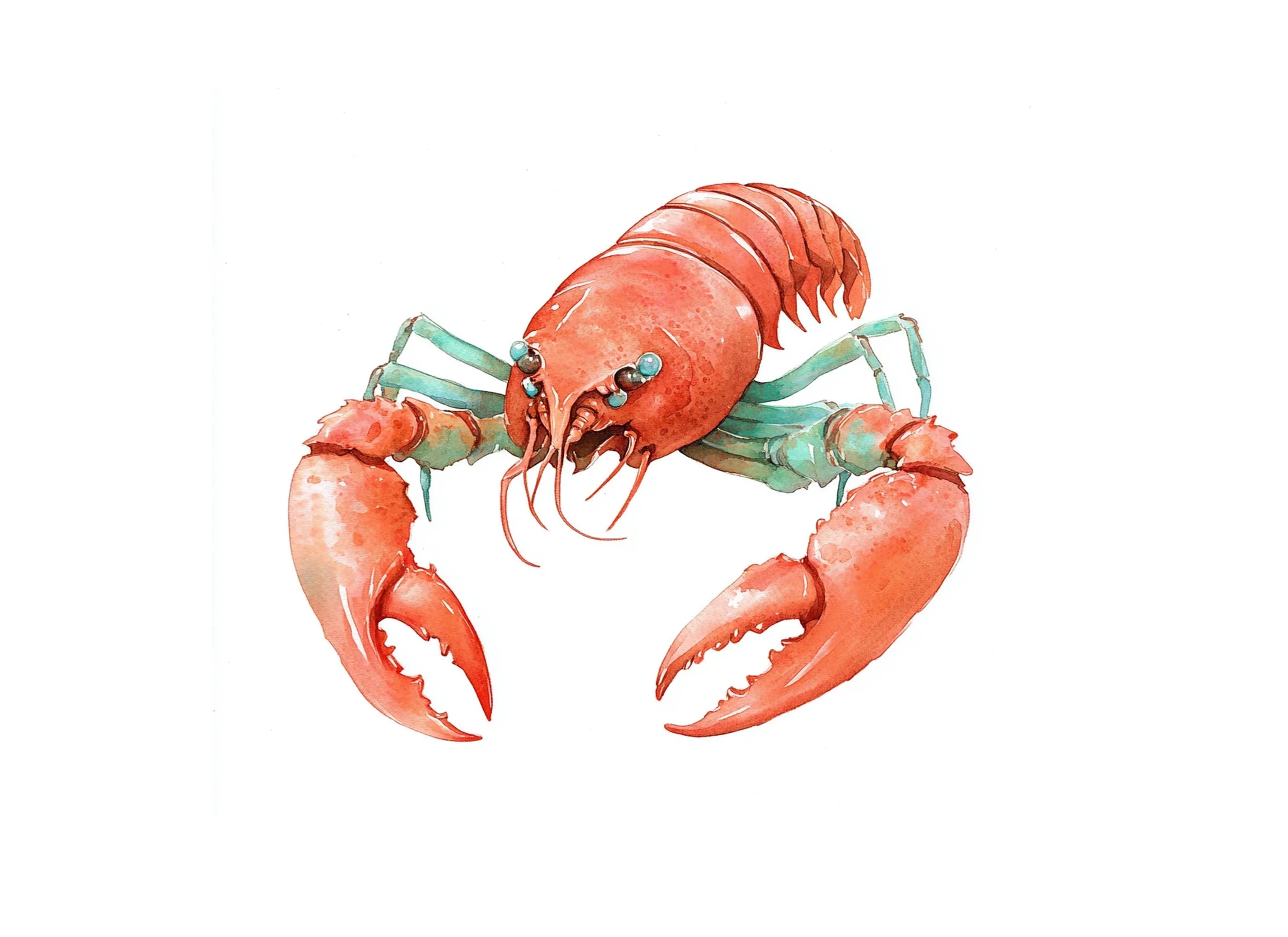Realistic Red Crawfish Clipart Bundle