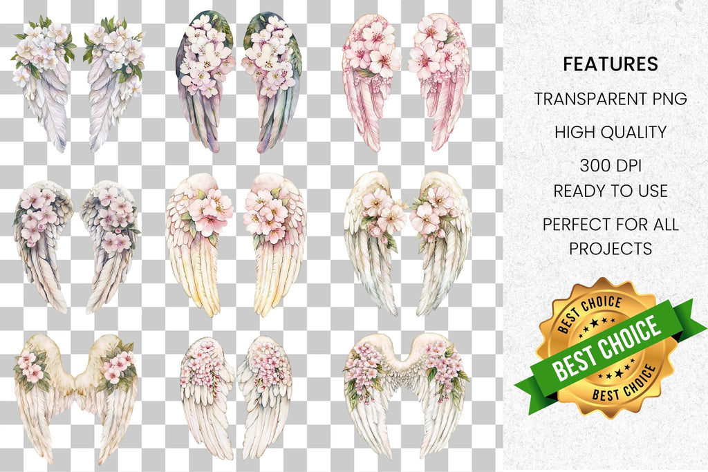Angel Wings Clipart Bundle