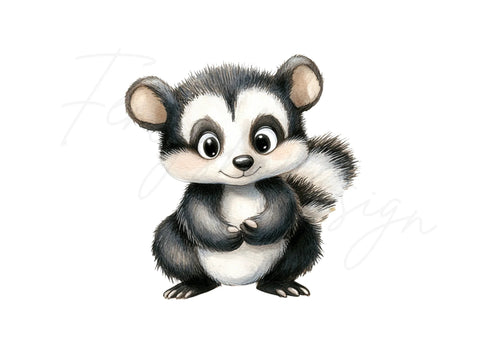Adorable Skunk Clipart Bundle