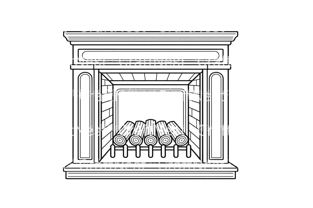 Cozy Fireplace Coloring Books