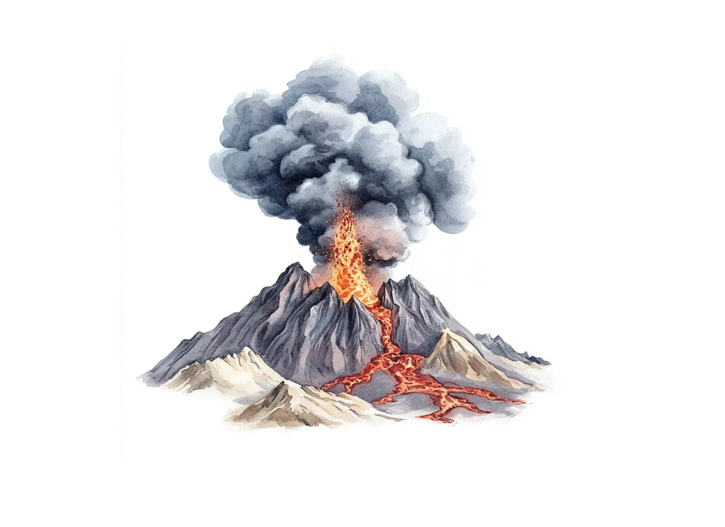 Lava Flow Volcano Clipart Bundle