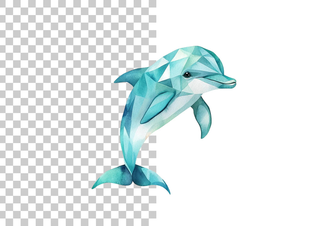 Geometric Dolphin Clipart Bundle