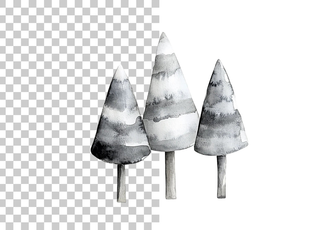 Winter Trees Clipart Bundle