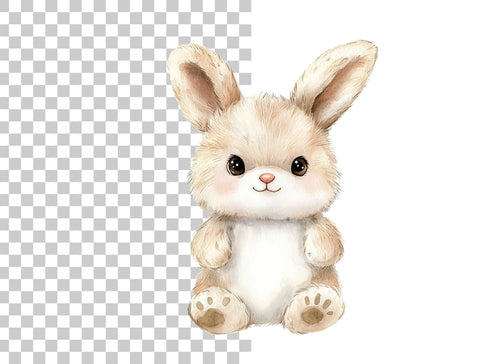 Adorable Fluffy Bunny Clipart Bundle