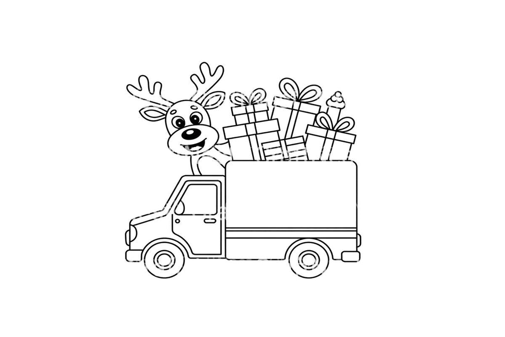 Christmas Reindeer Delivery Coloring Books