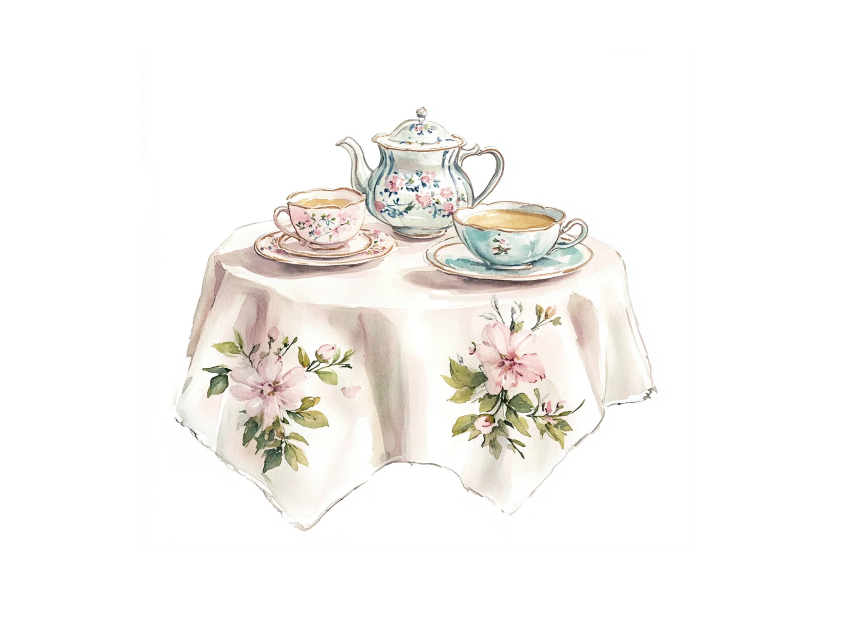 Elegant Tea Party Clipart Bundle