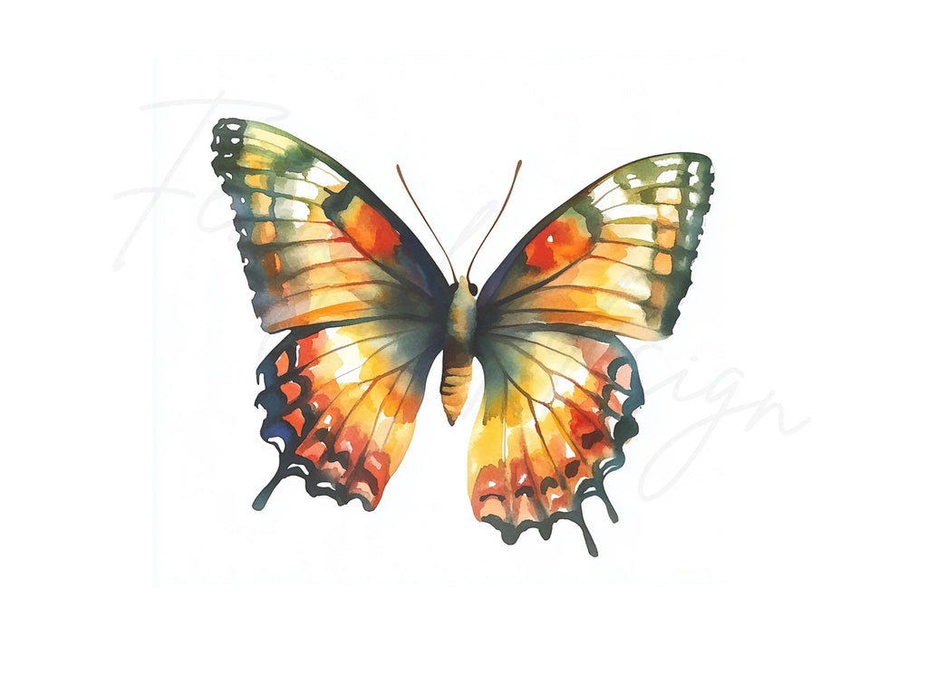Colorful Butterfly Clipart Bundle