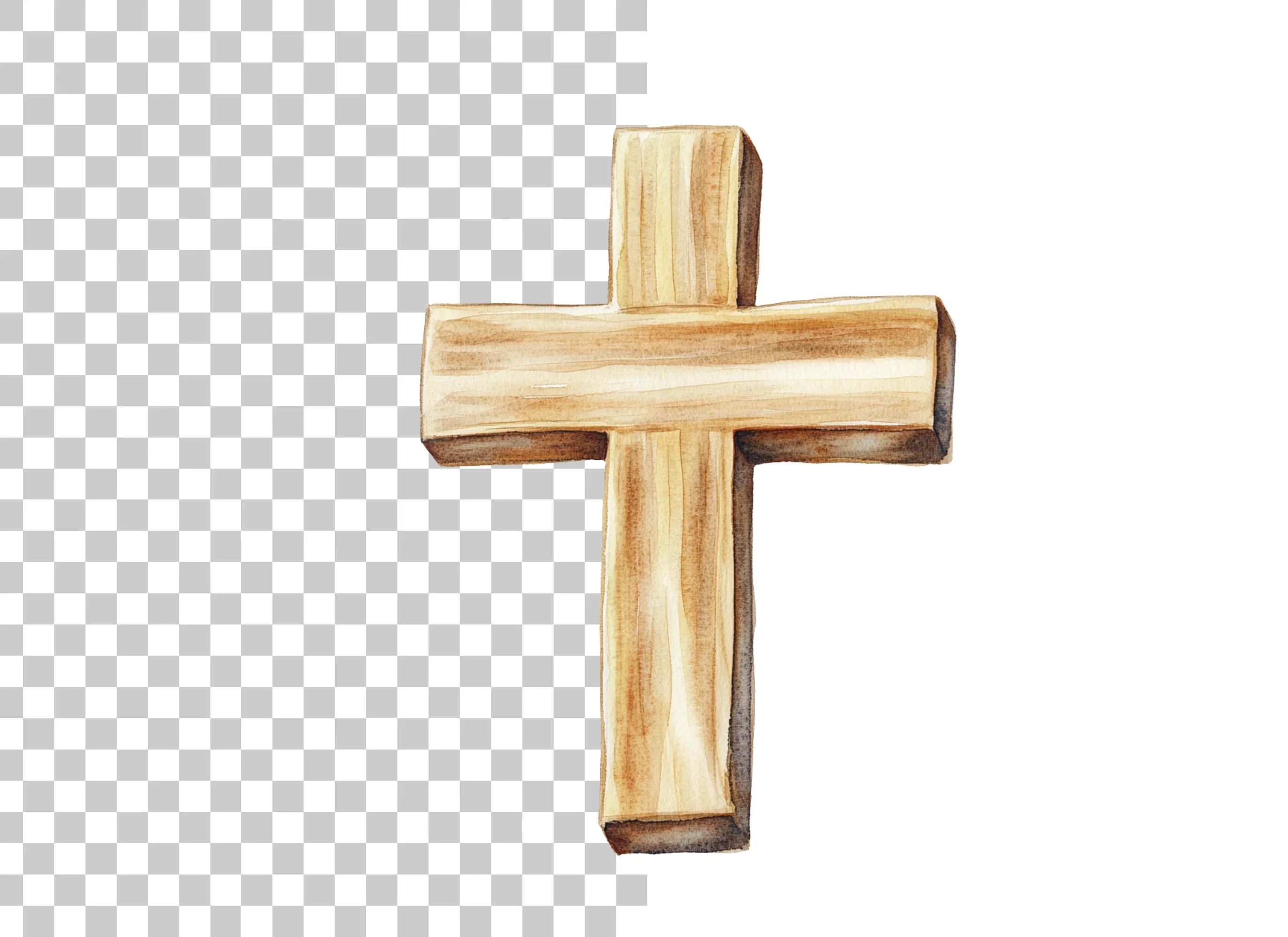 Rustic Wooden Crosses Clipart Bundle